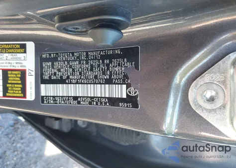2012 Toyota Camry Base from USA, damaged, VIN 4T1BF1FK6CU570762